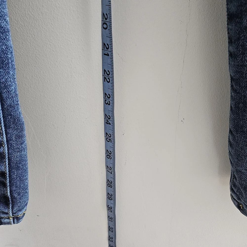 LC Lauren Conrad Stylish Denim Jeans Blue Straight Plus Size 14